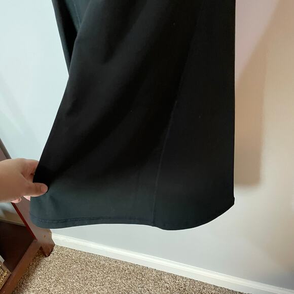 NWT Popflex Crisscross Hourglass Bell Bottom SZ LARGE TALL Pockets Black 34" NEW - Picture 11 of 11